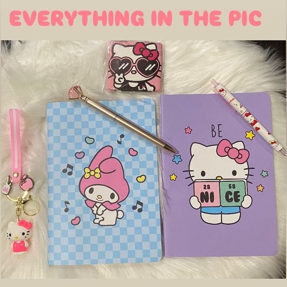 Hello Kitty Accessories - NWOT Hello Kitty compact mirror, Hello Kitty Notebook Hello Kitty Keychain/pen